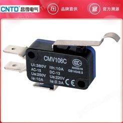 原装CNTD昌得电气小型微动开关CMV106C自复位10A曲柄250型端子