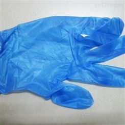 蓝色PVC手套 玉手一次性手套用品 无粉民用PVC手套 山东手套产出