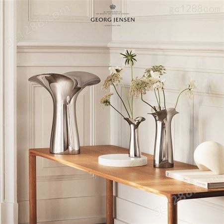 Georg Jensen乔治杰生北欧家居创意花瓶客厅餐桌摆件插花陶瓷ins