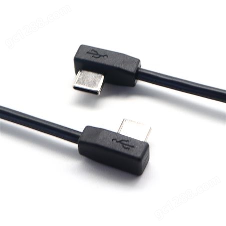 定制TYPE C双弯头PD快充线 USB C-C数据线 移动电源短线 加湿器连接线