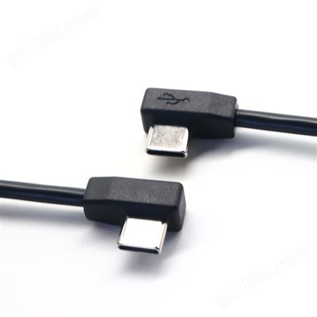 定制TYPE C双弯头PD快充线 USB C-C数据线 移动电源短线 加湿器连接线