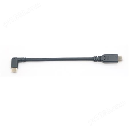 定制左右弯头转直头数据线 TYPE C双公头连接线USB C-C电源充电线