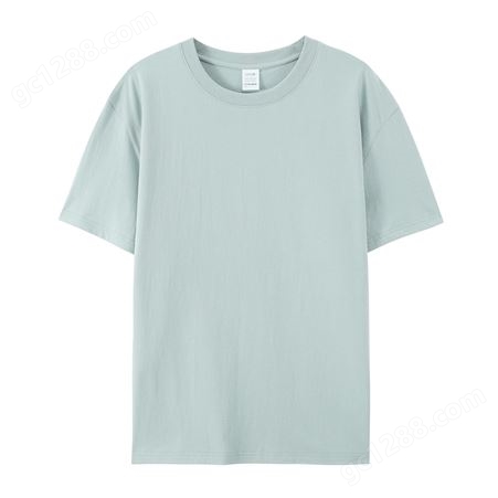 夏季纯棉纯色圆领短袖T恤全棉打底衫男女大码白色半袖T恤宽松百搭