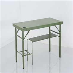 钢木质野营作业椅 野营折叠桌椅 04型会议折叠作业桌椅