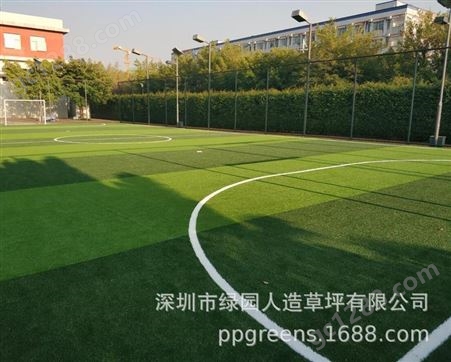 30MM免填充足球场人造草坪，非植沙抗倒伏足球草坪，质保5年