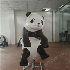 可定制 玻璃钢动物雕塑 景观系列动物摆件 熊猫形象造型