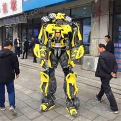 变形金刚可穿戴机器人 真人版2.8米盔甲服装大黄蜂铠甲 结婚演出道具