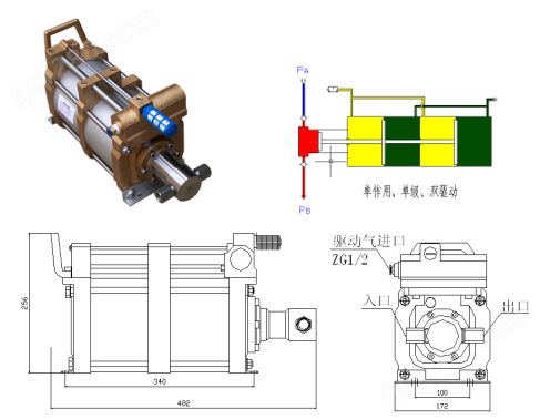 气动液体增压泵DKF-A系列