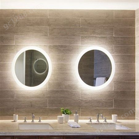 带灯浴室镜 LED节能灯镜 有框LED灯镜 厂家定制销售  贝根BAGEN