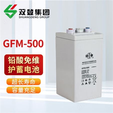 双登 2V500AH免维护铅酸蓄电池GFM-500直流屏电池UPS电源EPS电源用