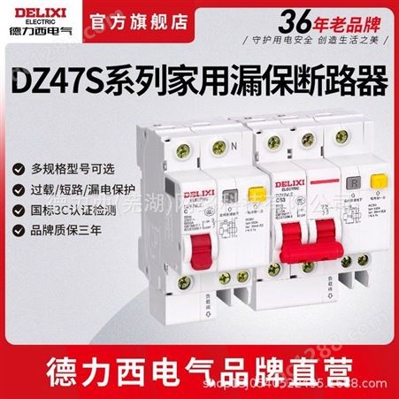 德力西电气DZ47sLE小型漏电保护断路器电闸1p2p3p4p家用漏保批发