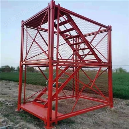 重型安全梯笼 框架箱式梯笼按需定制--四川郝蓉建材有限公司