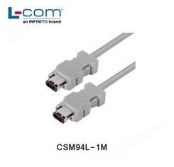 L-COM CSM94L-1M 自锁型IEEE-1394火线线缆 1型公头 1.0m