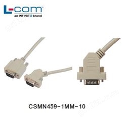 L-COM CSMN459-1MM-10 优良型模制D-Sub线缆 DB9公头 （3米）