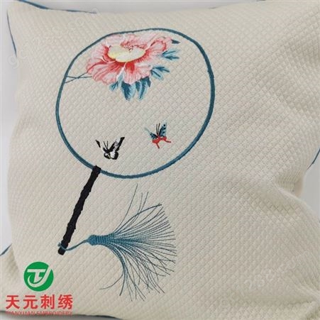 中国风抱枕刺绣绣花 中式实木沙发靠垫红木家居装饰沙发垫