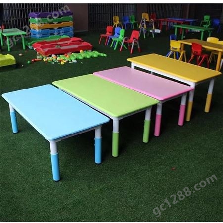 儿童桌椅 幼儿园课桌椅 幼儿园六人桌 长方桌 博康