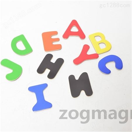 腾诸格弹性橡胶磁片 教学数字字母磁性吸铁石定制