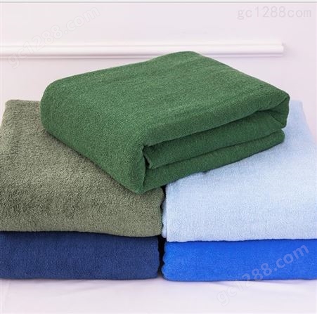 毛巾被源头生产厂家 军绿色毛巾被 夏季印花毛巾毯  学生宿舍纯色空调毯 应急救灾单人毛毯子